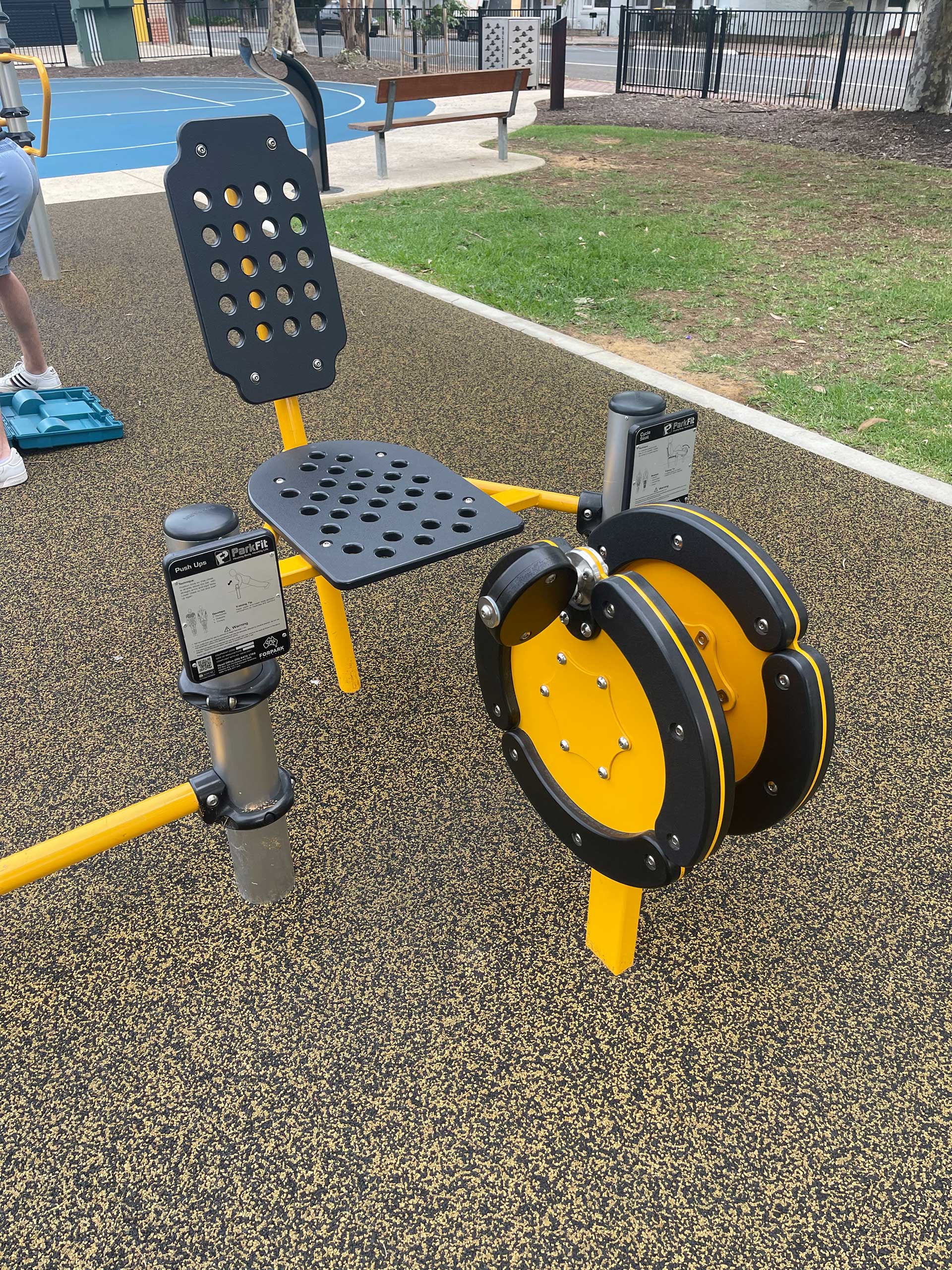 recumbent bike public outdoor ftness equipment