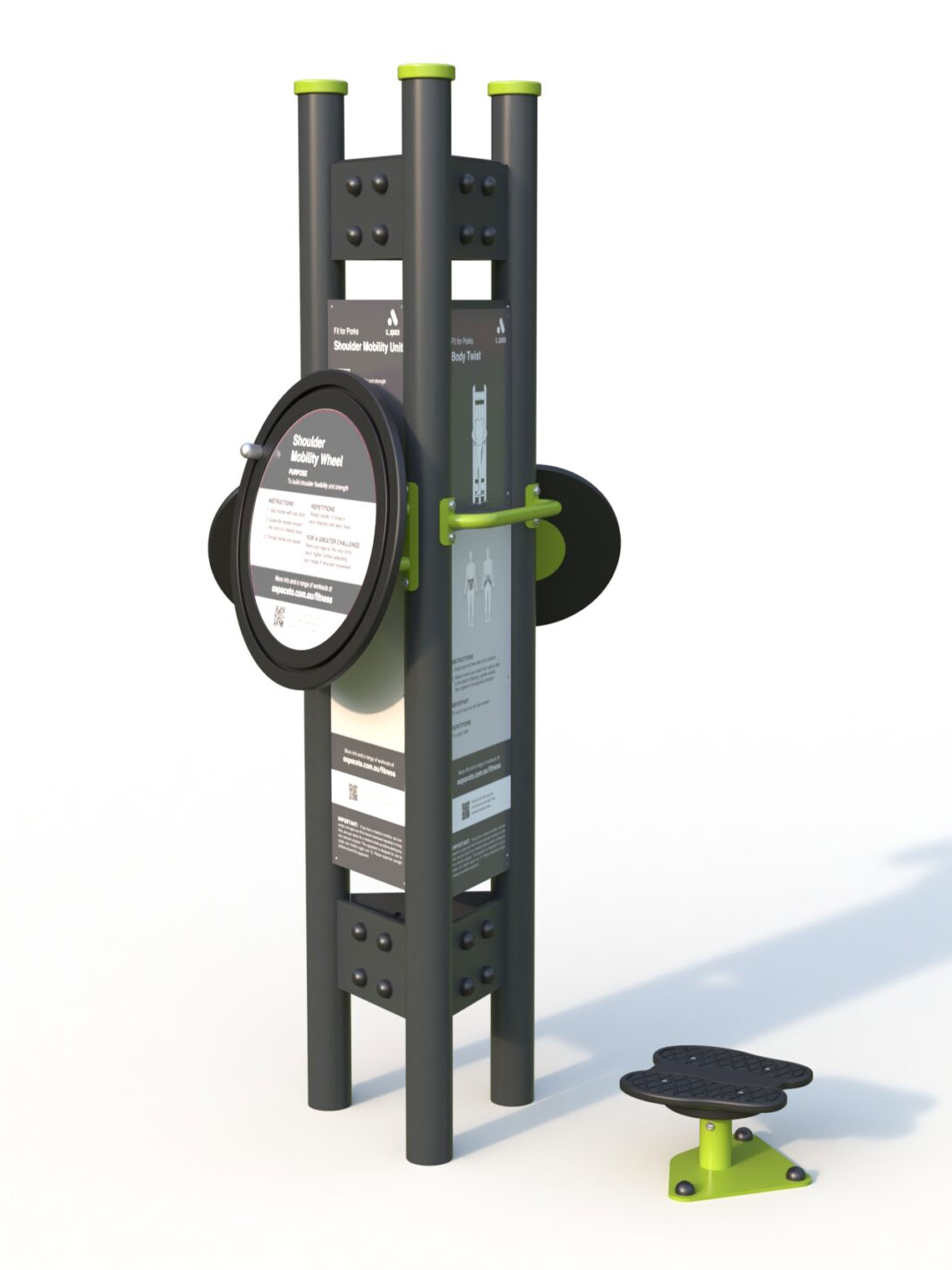 shoulder mobility wheel public outdoor fitness equipment